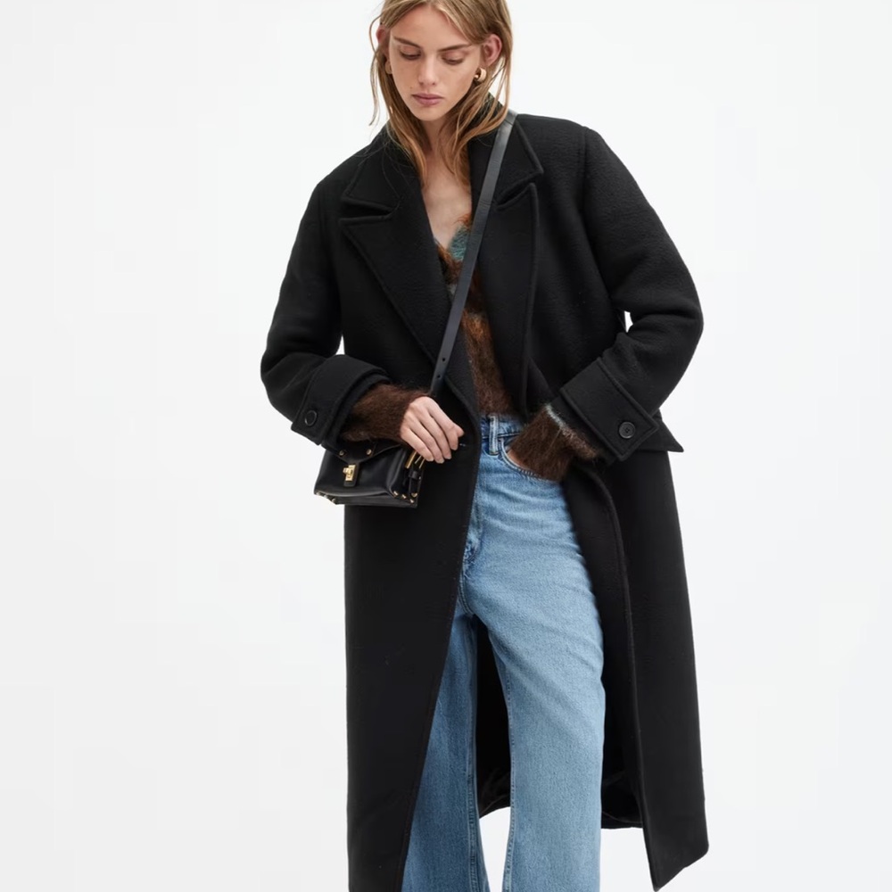 All Saints Mabel Double Breasted Long Line Pea Coat